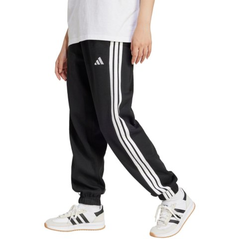 Spodnie damskie adidas Essentials 3-Stripes Fleece Loose-Fit czarne JE1276 Spodnie damskie adidas Essentials 3-Stripes Fleece Loose-Fit czarne JE1276