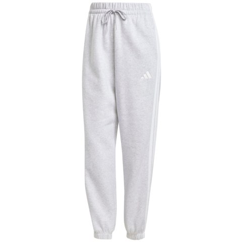 Spodnie damskie adidas Essentials 3-Stripes Fleece Loose-Fit szare IN6178 Spodnie damskie adidas Essentials 3-Stripes Fleece Loose-Fit szare IN6178