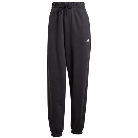 Spodnie damskie adidas Essentials Small Logo French Terry Cuffed czarne JD7999 Spodnie damskie adidas Essentials Small Logo French Terry Cuffed czarne JD7999