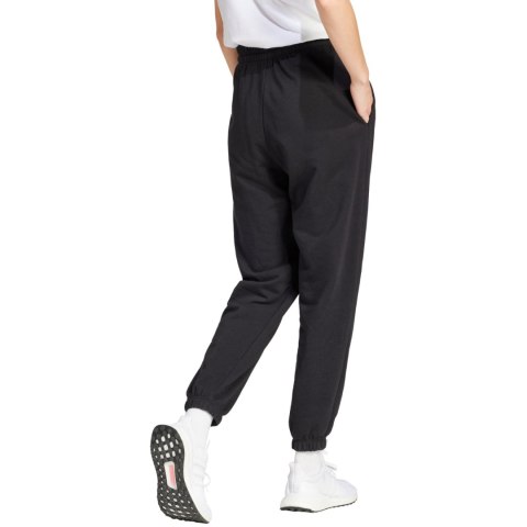 Spodnie damskie adidas Essentials Small Logo French Terry Cuffed czarne JD7999 Spodnie damskie adidas Essentials Small Logo French Terry Cuffed czarne JD7999