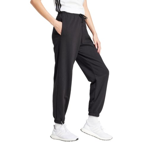 Spodnie damskie adidas Essentials Small Logo French Terry Cuffed czarne JD7999 Spodnie damskie adidas Essentials Small Logo French Terry Cuffed czarne JD7999