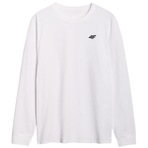 Koszulka męska 4F Longsleeve M432 biała 4FWMM00TLONM432 10S Koszulka męska 4F Longsleeve M432 biała 4FWMM00TLONM432 10S