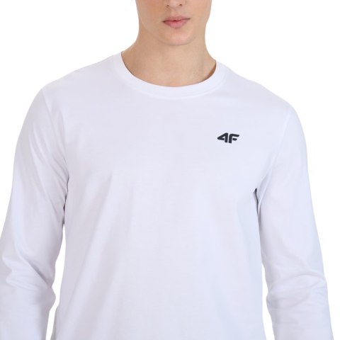 Koszulka męska 4F Longsleeve M432 biała 4FWMM00TLONM432 10S Koszulka męska 4F Longsleeve M432 biała 4FWMM00TLONM432 10S
