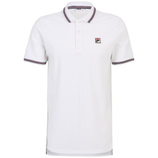 Koszulka męska polo Fila Lubbeek biała FAM0898 10001