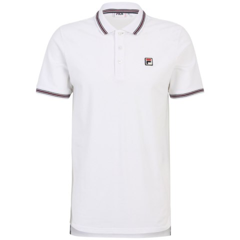 Koszulka męska polo Fila Lubbeek biała FAM0898 10001 Koszulka męska polo Fila Lubbeek biała FAM0898 10001