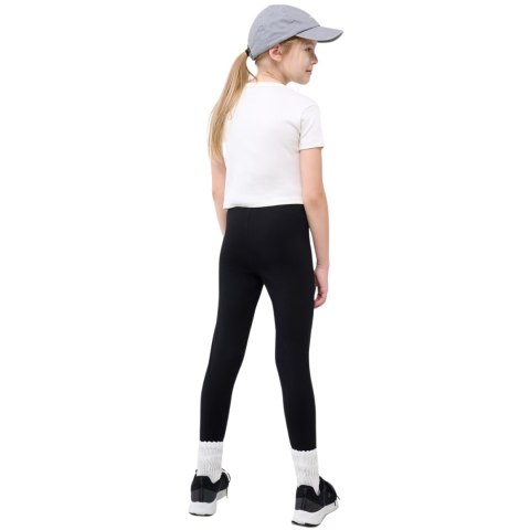 Legginsy dla dziewczynki 4F CAS F220 głęboka czerń 4FJWMM00TTIGF220 20S