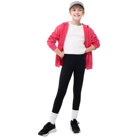 Legginsy dla dziewczynki 4F CAS F220 głęboka czerń 4FJWMM00TTIGF220 20S
