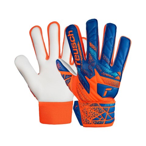 Rękawice bramkarskie Reusch Attrakt Starter Solid Finger Support Junior pomarańczowo-niebieskie 5472511 2290 Rękawice bramkarskie Reusch Attrakt Starter Solid Finger Support Junior pomarańczowo-niebieskie 5472511 2290