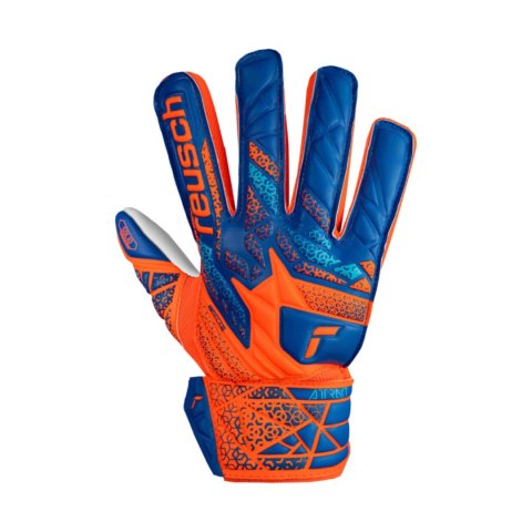 Rękawice bramkarskie Reusch Attrakt Starter Solid Finger Support Junior pomarańczowo-niebieskie 5472511 2290 Rękawice bramkarskie Reusch Attrakt Starter Solid Finger Support Junior pomarańczowo-niebieskie 5472511 2290