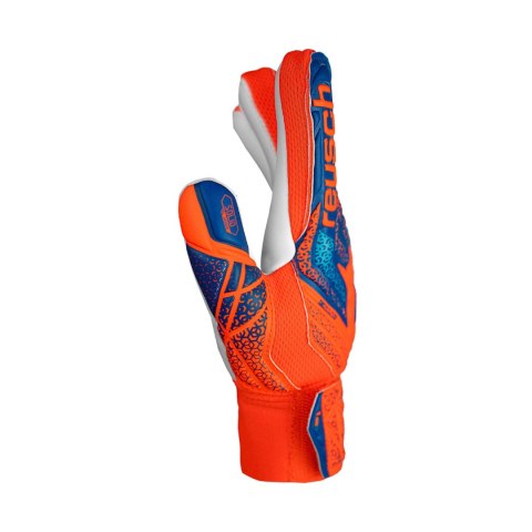 Rękawice bramkarskie Reusch Attrakt Starter Solid Finger Support Junior pomarańczowo-niebieskie 5472511 2290 Rękawice bramkarskie Reusch Attrakt Starter Solid Finger Support Junior pomarańczowo-niebieskie 5472511 2290