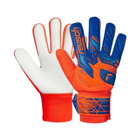 Rękawice bramkarskie Reusch Attrakt Starter Solid Junior pomarańczowo-niebieskie 5572514 2290 Rękawice bramkarskie Reusch Attrakt Starter Solid Junior pomarańczowo-niebieskie 5572514 2290