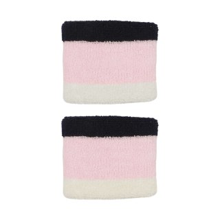 Frotki na nadgarstki Nike Swoosh Wristbands 2 szt. czarno-różowo-białe N0001565641