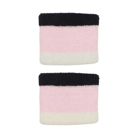 Frotki na nadgarstki Nike Swoosh Wristbands 2 szt. czarno-różowo-białe N0001565641 Frotki na nadgarstki Nike Swoosh Wristbands 2 szt. czarno-różowo-białe N0001565641