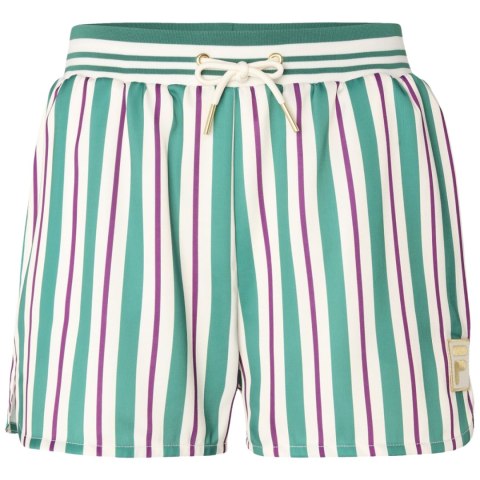 Spodenki damskie Fila Lassance zielono-kremowe FAW1002 13382 Spodenki damskie Fila Lassance zielono-kremowe FAW1002 13382