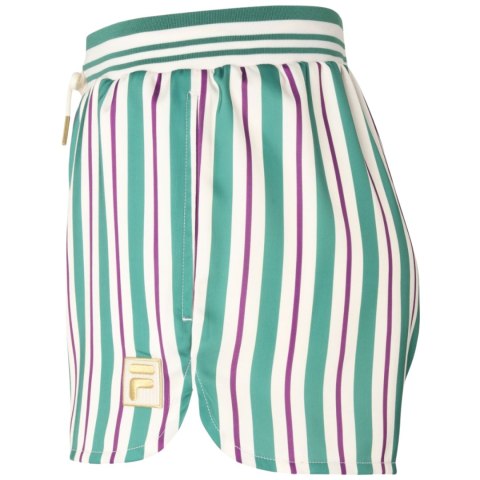 Spodenki damskie Fila Lassance zielono-kremowe FAW1002 13382 Spodenki damskie Fila Lassance zielono-kremowe FAW1002 13382