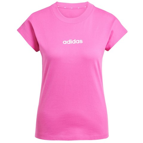 Koszulka damska adidas Essentials Linear Cotton różowa JC8240 Koszulka damska adidas Essentials Linear Cotton różowa JC8240