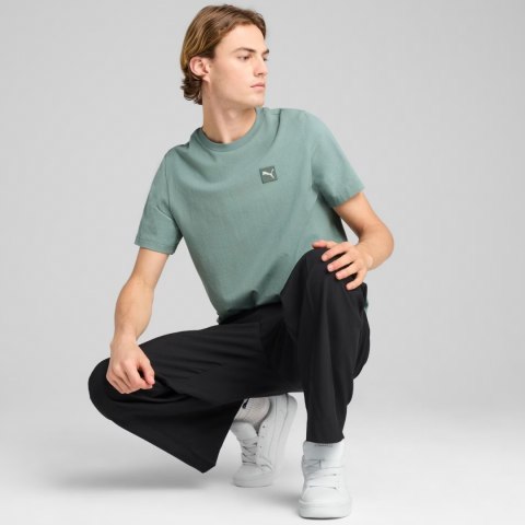 Koszulka męska Puma Ess Elevated Tee zielona 684726 30 Koszulka męska Puma Ess Elevated Tee zielona 684726 30