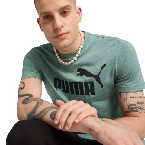 Koszulka męska Puma Ess No.1 Logo Heathear Tee zielona 682551 30 Koszulka męska Puma Ess No.1 Logo Heathear Tee zielona 682551 30