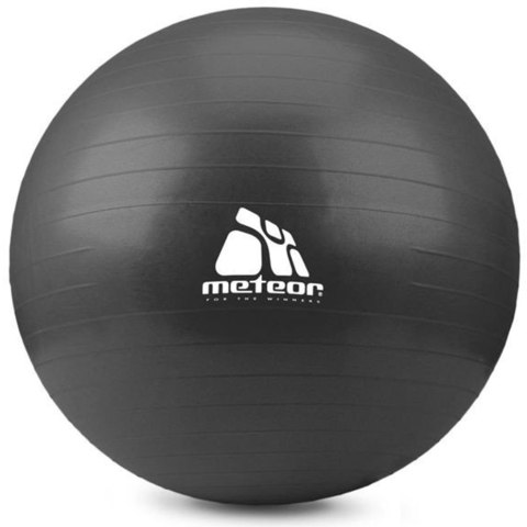 Piłka gimnastyczna Meteor z pompką 75 cm czarna 31134 Piłka gimnastyczna Meteor z pompką 75 cm czarna 31134