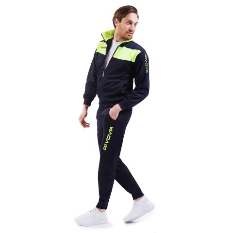 Dres Givova Tuta Visa Fluo granatowo-zielony TR018F 0419 Dres Givova Tuta Visa Fluo granatowo-zielony TR018F 0419