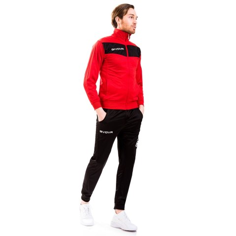 Dres Givova Tuta Visa czerwono-czarny TR018 1210 Dres Givova Tuta Visa czerwono-czarny TR018 1210