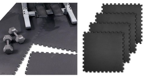 MATA PUZZLE SMJ czarna 62x62x1,2 /4szt/ MATA PUZZLE SMJ czarna 62x62x1,2 /4szt/