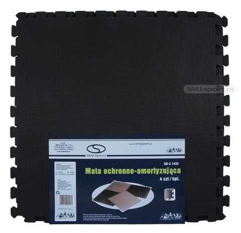 MATA PUZZLE SMJ czarna 62x62x1,2 /4szt/ MATA PUZZLE SMJ czarna 62x62x1,2 /4szt/