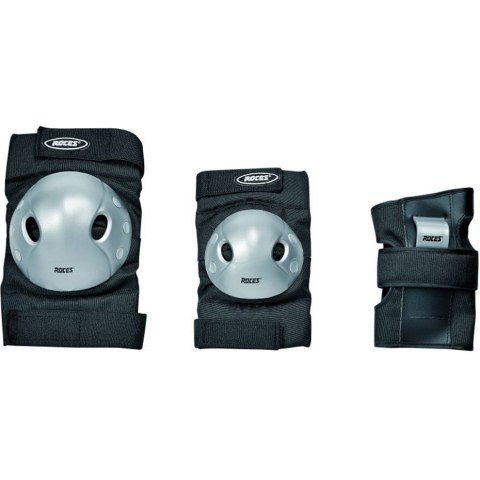 Ochraniacze na łyżworolki Roces Extra Three Pack JR czarne 301377 Ochraniacze na łyżworolki Roces Extra Three Pack JR czarne 301377