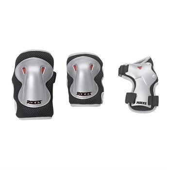 Ochraniacze na łyżworolki Roces Super JR 3-pack czarno szare 301276 Ochraniacze na łyżworolki Roces Super JR 3-pack czarno szare 301276