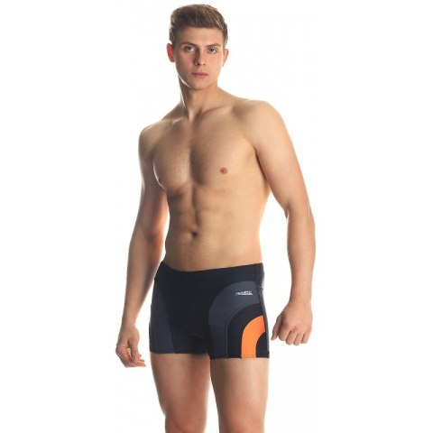 Spodenki kąpielowe męskie Aqua-Speed Sasha czarno szaro pomarańczowe 310 2406