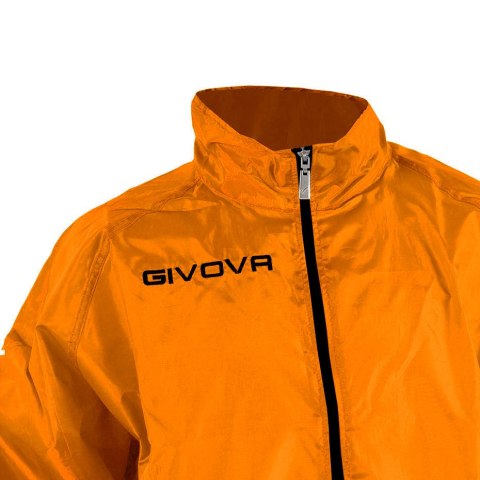 Kurtka Givova Rain Basico Fluo pomarańczowa RJ001 0028 Kurtka Givova Rain Basico Fluo pomarańczowa RJ001 0028