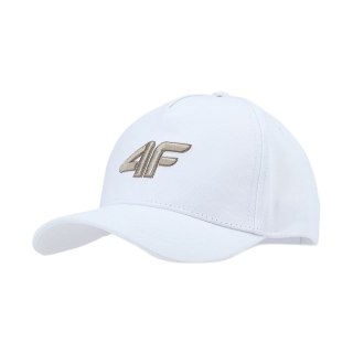 Czapka z daszkiem dla dzieci 4F U388 biała 4FJWSS25ACABU388 10S