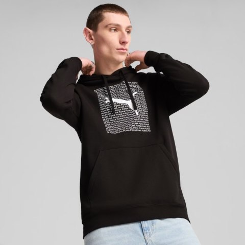 Bluza męska Puma Ess Logo Lab Hoodie FL czarna 684669 01 Bluza męska Puma Ess Logo Lab Hoodie FL czarna 684669 01