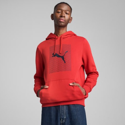 Bluza męska Puma Ess Logo Lab Hoodie FL czerwona 684669 15 Bluza męska Puma Ess Logo Lab Hoodie FL czerwona 684669 15