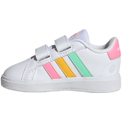 Buty dla dzieci adidas Grand Court Lifestyle Hook and Loop białe HP8917 Buty dla dzieci adidas Grand Court Lifestyle Hook and Loop białe HP8917