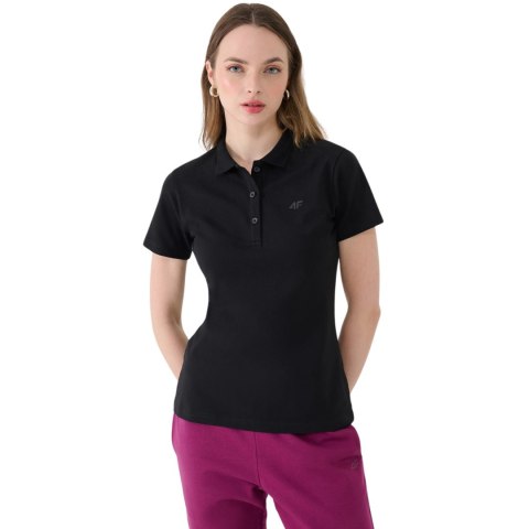 Koszulka damska polo 4F F365 głęboka czerń 4FWMM00TPTSF365 20S Koszulka damska polo 4F F365 głęboka czerń 4FWMM00TPTSF365 20S