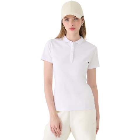Koszulka damska polo 4F F514 biała 4FWMM00TPTSF514 10S Koszulka damska polo 4F F514 biała 4FWMM00TPTSF514 10S
