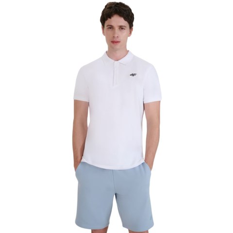 Koszulka męska polo 4F M366 biała 4FWMM00TPTSM366 10S