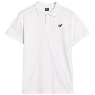 Koszulka męska polo 4F M366 biała 4FWMM00TPTSM366 10S