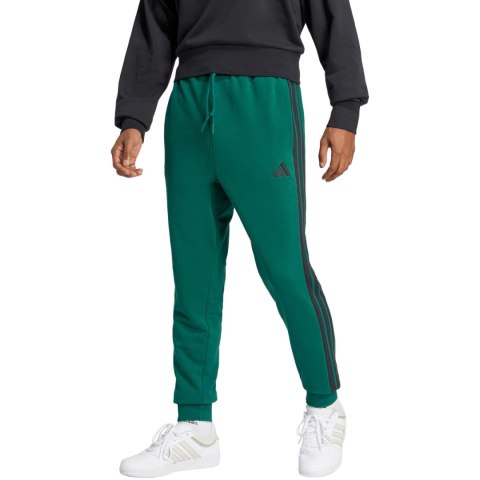 Spodnie męskie adidas Essential 3-Stripes French Terry zielone JD1879 Spodnie męskie adidas Essential 3-Stripes French Terry zielone JD1879