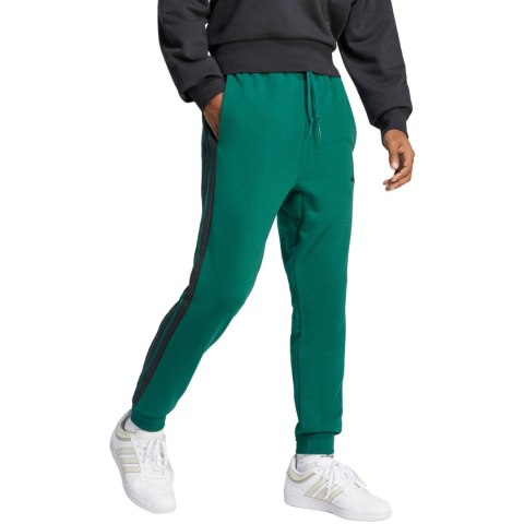 Spodnie męskie adidas Essential 3-Stripes French Terry zielone JD1879 Spodnie męskie adidas Essential 3-Stripes French Terry zielone JD1879