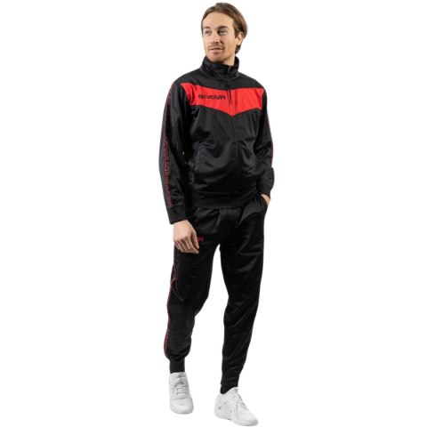 Dres Givova Tuta Visa Black czarno-czerwony TR018 1012B Dres Givova Tuta Visa Black czarno-czerwony TR018 1012B
