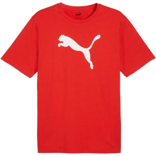 Koszulka męska Puma Team Rise Logo Jersey Cotton czerwona 658705 01