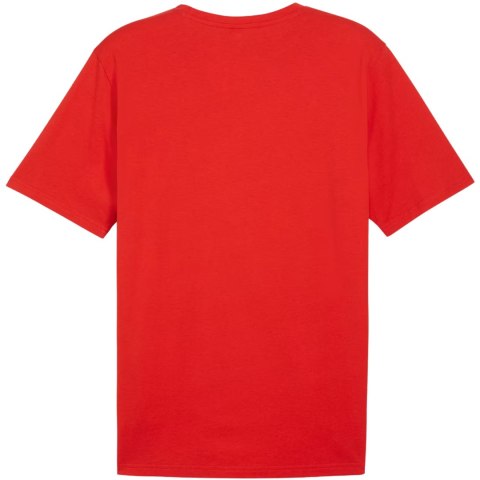 Koszulka męska Puma Team Rise Logo Jersey Cotton czerwona 658705 01 Koszulka męska Puma Team Rise Logo Jersey Cotton czerwona 658705 01