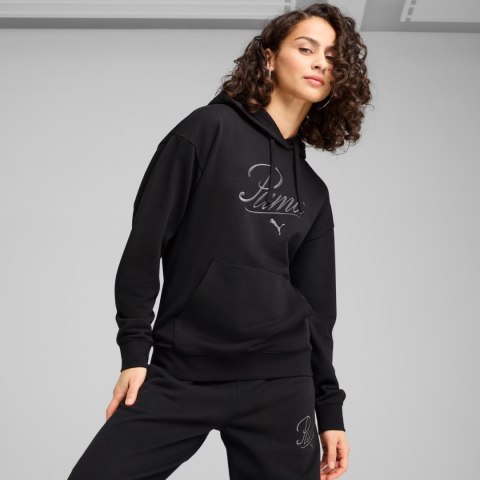 Bluza damska Puma Ess Script Comfort Hoodie czarna 684983 01