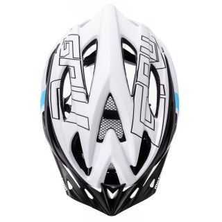 Kask rowerowy Meteor Gruver M 55-58 cm biało-czarno-niebieski 24748