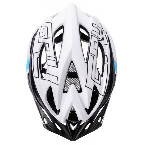 Kask rowerowy Meteor Gruver M 55-58 cm biało-czarno-niebieski 24748 Kask rowerowy Meteor Gruver M 55-58 cm biało-czarno-niebieski 24748