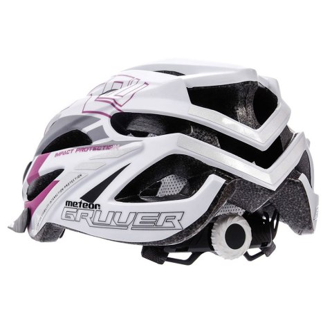 Kask rowerowy Meteor Gruver M 55-58 cm biało-szaro-czarno-fioletowy 24754 Kask rowerowy Meteor Gruver M 55-58 cm biało-szaro-czarno-fioletowy 24754