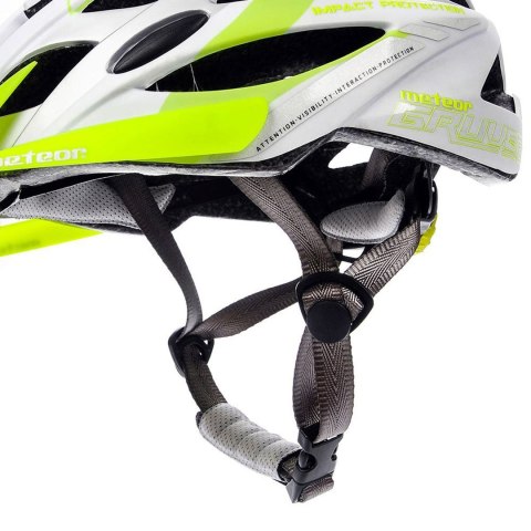 Kask rowerowy Meteor Gruver M 55-58 cm biało-zielony 24801 Kask rowerowy Meteor Gruver M 55-58 cm biało-zielony 24801