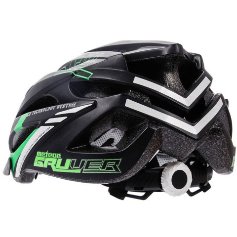 Kask rowerowy Meteor Gruver M 55-58 cm czarno-zielony 24745 Kask rowerowy Meteor Gruver M 55-58 cm czarno-zielony 24745